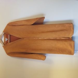 J for Justify/ Suede belted button down shirt dress with half sleeves dress.